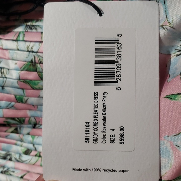 Nwt Amur Grady combo pleated dress size 4 - Picture 13 of 17